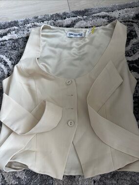 Princess Polly Beige Sleeveless Blazer Vest